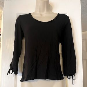 Loft Drawstring Sleeve Tee, size S